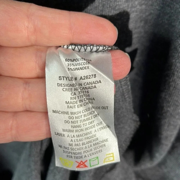 ALISON SHERI Sweater Dress Grey Black Velvet Flower Cowl Neck Long Sleeve Size S - Picture 8 of 10